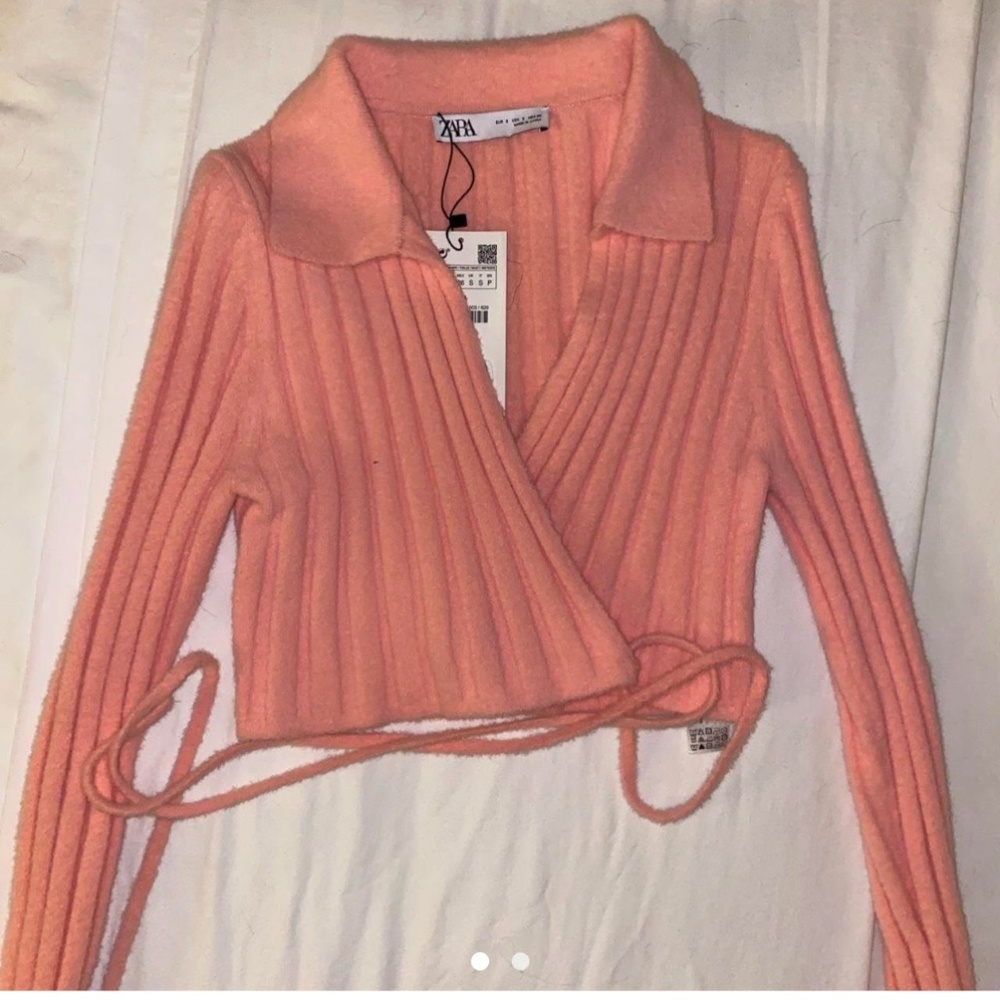 ZARA KNIT LONG SLEEVE TOP